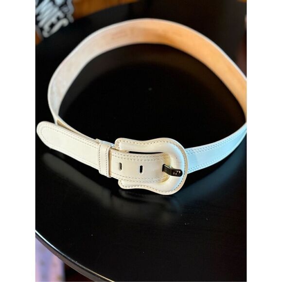 Fendi White Patent Leather Belt (Large) - Picture 1 of 7